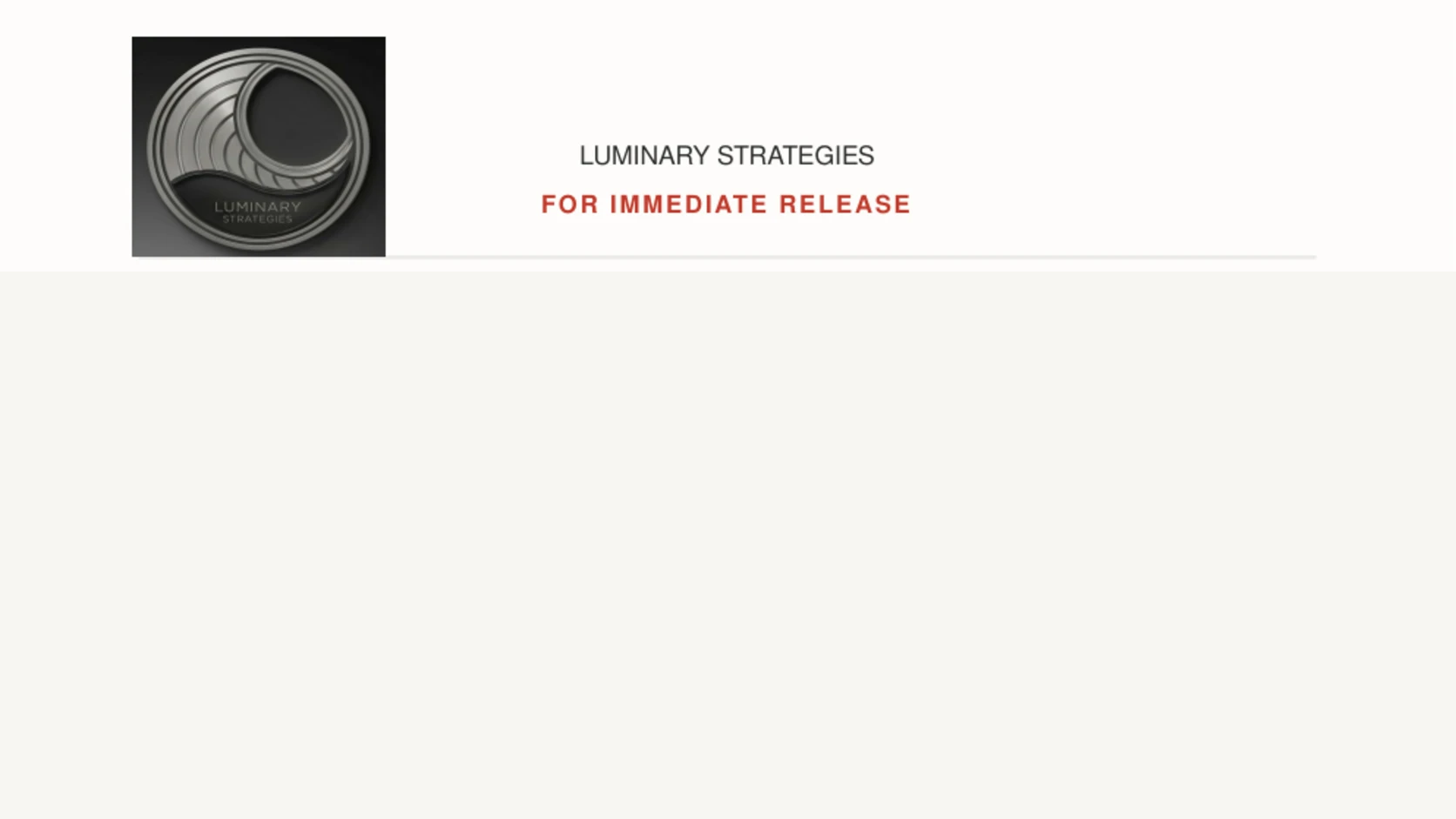 Luminary Strategies press release titled Architecting the AI Grid.