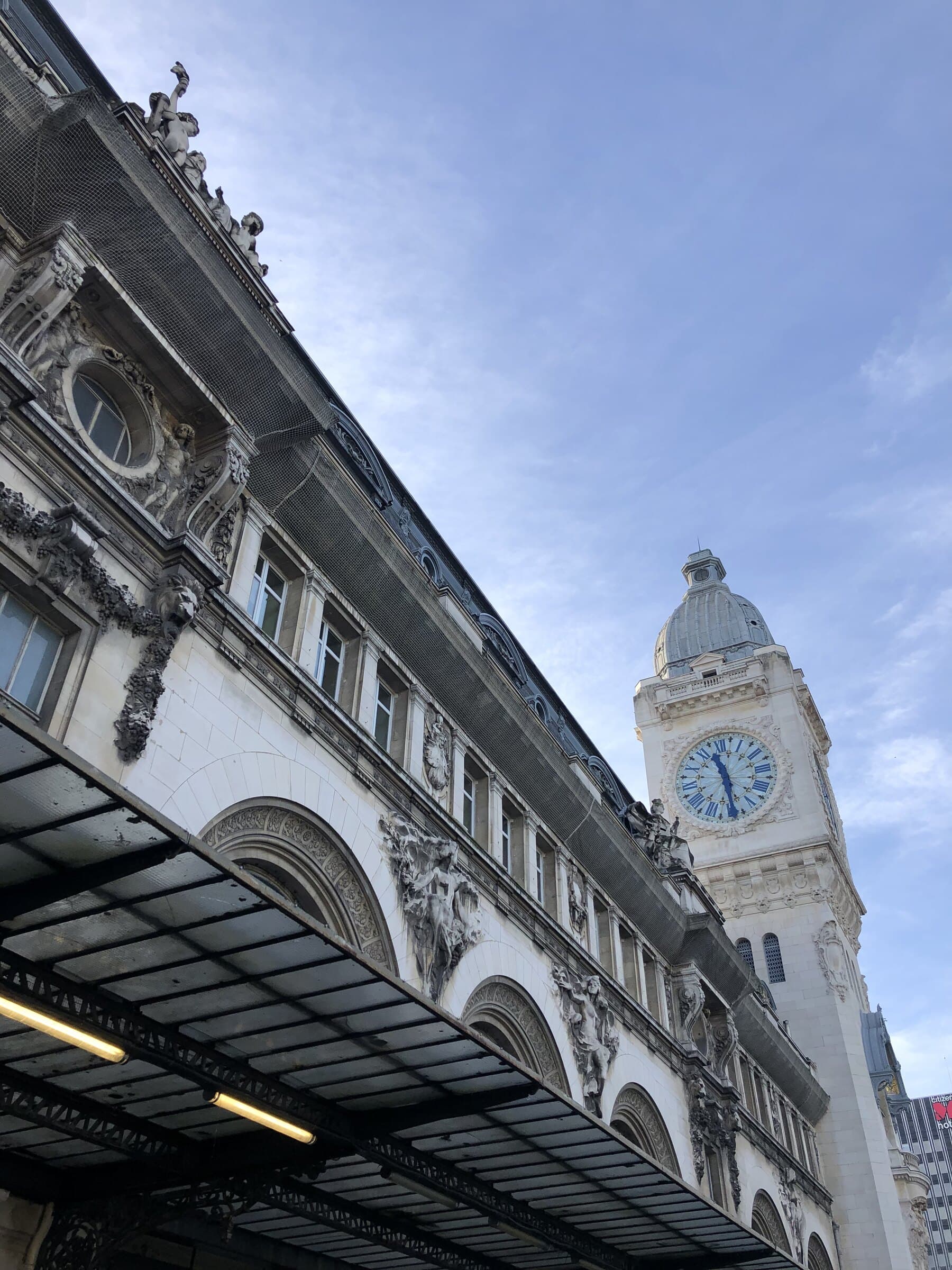 Paris station clock detail.